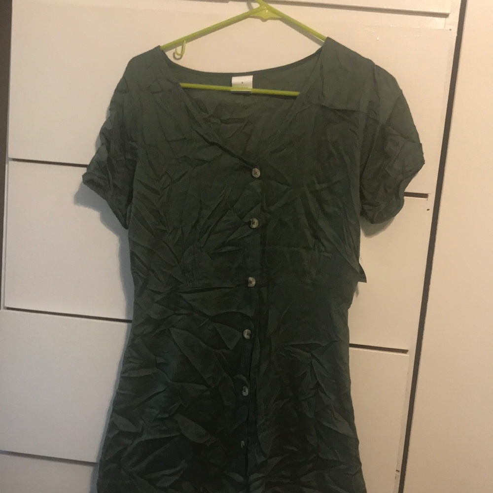 Green mini dress